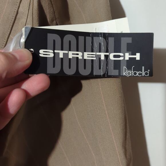 NWT Rafaella 18W Classic Brown Pinstripe Trousers - Picture 7 of 11